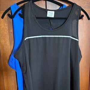 Danskin Black and Blue Tank Tops